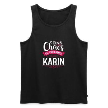 KARIN - Chaos - Männer Premium Bio Tank Top - Schwarz - Vorne - AI Model Male 178 light (178cm)