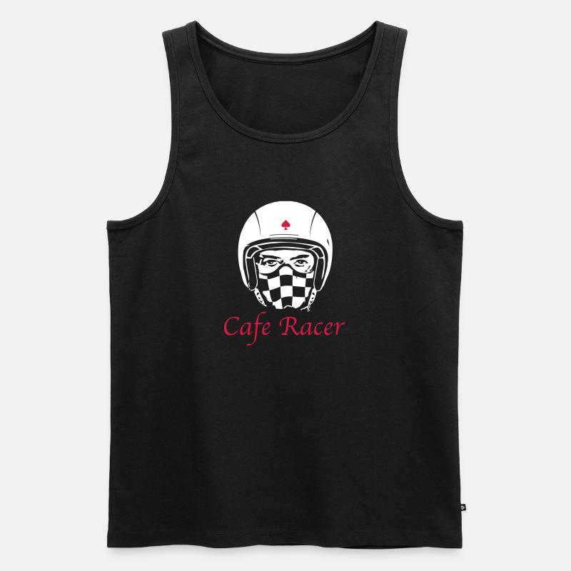 CAFE RACER Rider - Männer Premium Bio Tank Top - Schwarz