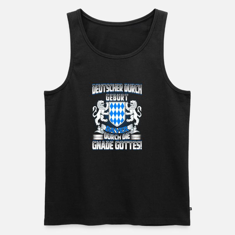 Bayer durch Gottes Gnade - Männer Premium Bio Tank Top - Schwarz