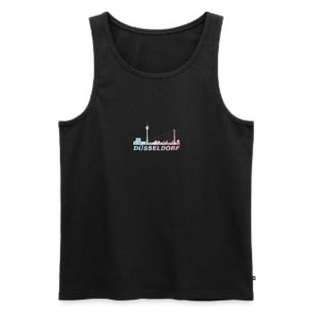 Dusseldorf - Men's Premium Organic Tank Top - black - Front - Michal (187cm)