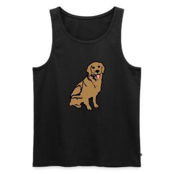 golden_retriever_hund - Débardeur bio Premium Homme - noir - Devant - Michal (187cm)