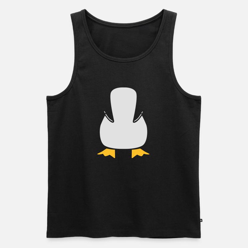 pinguin - Männer Premium Bio Tank Top - Schwarz