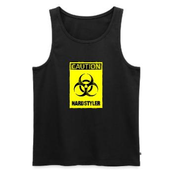 hardstyler - Männer Premium Bio Tank Top - Schwarz - Vorne - Michal (187cm)