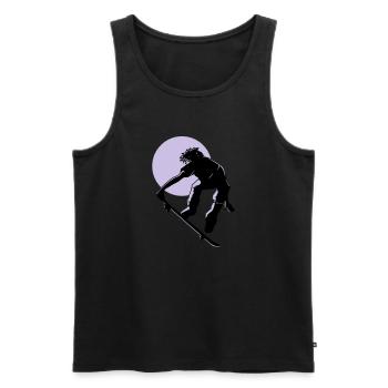 skater - Men's Premium Organic Tank Top - black - Front - Michal (187cm)