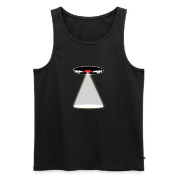LP U.F.O. - Männer Premium Bio Tank Top - Schwarz - Vorne - AI Model Male 178 light (178cm)