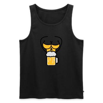 without text sexy hot cute sex design logo I'm her - Men's Premium Organic Tank Top - black - Front - Michal (187cm)