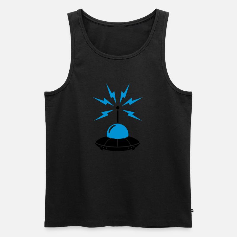 Ufo - Männer Premium Bio Tank Top - Schwarz