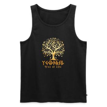 Viking World Tree of Life, Yggdrasil - Männer Premium Bio Tank Top - Schwarz - Vorne - AI Model Male 178 light (178cm)