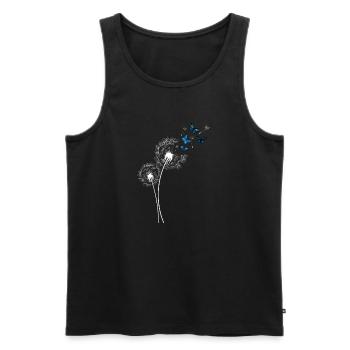 Pusteblume Papillon Femmes Cadeau - Débardeur bio Premium Homme - noir - Devant - Michal (187cm)