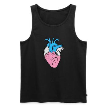 Coeur de LGBT LGBT - Débardeur bio Premium Homme - noir - Devant - Michal (187cm)
