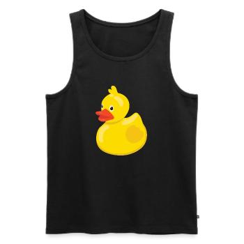 Rubber duck bathing duck - Men's Premium Organic Tank Top - black - Front - AI Model Male 178 light (178cm)