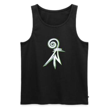 baslerstab Basel - Männer Premium Bio Tank Top - Schwarz - Vorne - AI Model Male 178 light (178cm)