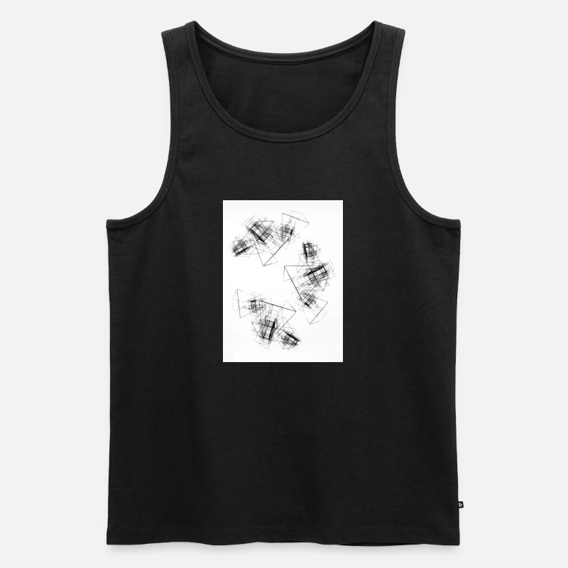 Abstrakte Würfel - Männer Premium Bio Tank Top - Schwarz