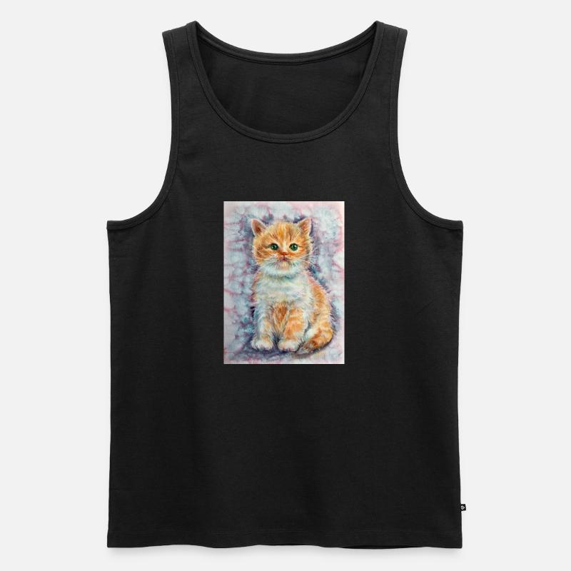 Little kitty. Kitten. - Männer Premium Bio Tank Top - Schwarz