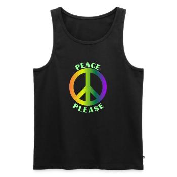 Peace Blease - Männer Premium Bio Tank Top - Schwarz - Vorne - AI Model Male 178 light (178cm)