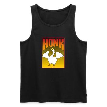 Honk! - Men's Premium Organic Tank Top - black - Front - AI Model Male 178 light (178cm)