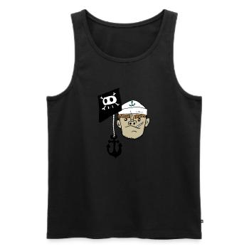 Matros St pauli - Männer Premium Bio Tank Top - Schwarz - Vorne - AI Model Male 178 light (178cm)