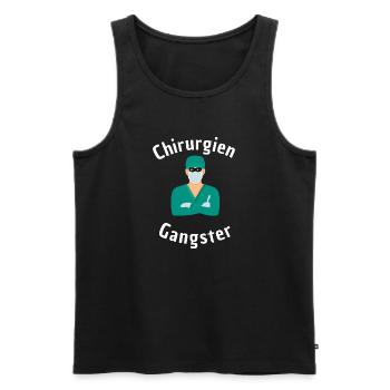 Chirurgien Gangster - Débardeur bio Premium Homme - noir - Devant - Michal (187cm)