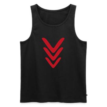 Rune Symbol Gift Ornament Ethnic Spirit Art - Men's Premium Organic Tank Top - black - Front - AI Model Male 178 light (178cm)