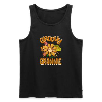Groovy Grannie Family Matching Vintage Family - Männer Premium Bio Tank Top - Schwarz - Vorne - AI Model Male 178 light (178cm)