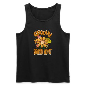 Groovy Grand Aunt Family Matching Vintage Family - Männer Premium Bio Tank Top - Schwarz - Vorne - Michal (187cm)