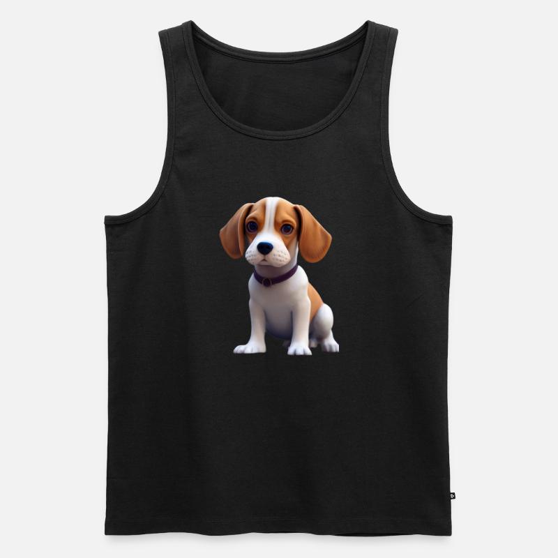 Beagle Hund - Beagle - Männer Premium Bio Tank Top - Schwarz