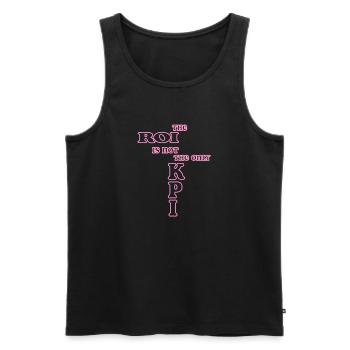 ROI pink - Men's Premium Organic Tank Top - black - Front - AI Model Male 178 light (178cm)