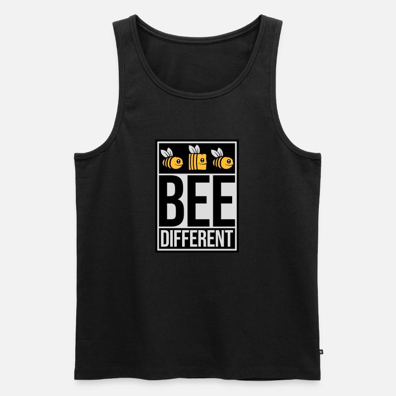 bee citation différente - Débardeur bio Premium Homme - noir