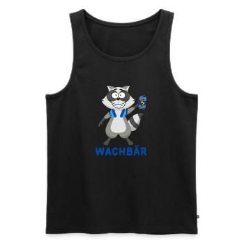 Wachbär Techno Design für Raver zum Feiern im Club - Männer Premium Bio Tank Top - Schwarz - Vorne - Michal (187cm)