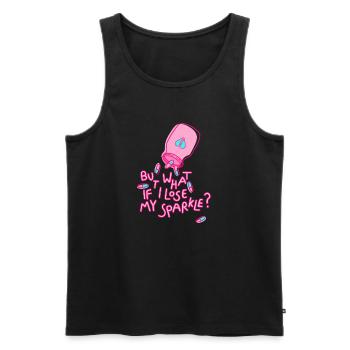 what if i lose my sparkle Spruch mental health - Männer Premium Bio Tank Top - Schwarz - Vorne - AI Model Male 178 light (178cm)