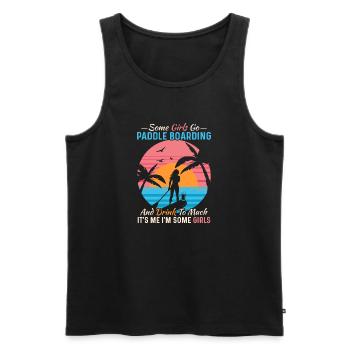 Some Girls Go Paddle Boarding Stand Up Paddling Bo - Männer Premium Bio Tank Top - Schwarz - Vorne - Michal (187cm)