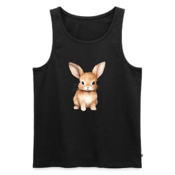 Süßer Hase - Männer Premium Bio Tank Top - Schwarz - Vorne - Michal (187cm)