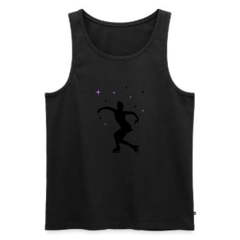 Patineur sur glace Patinage sur glace - Débardeur bio Premium Homme - noir - Devant - Michal (187cm)
