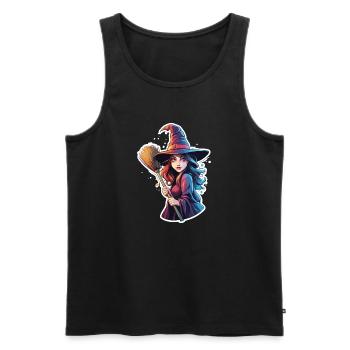 Witch / Magic / Witch Ritual / Fairy Tale / Spell - Men's Premium Organic Tank Top - black - Front - AI Model Male 178 light (178cm)