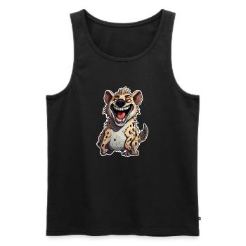 Hyena / Africa / Safrai / Zoo / Wildis / Animal - Men's Premium Organic Tank Top - black - Front - AI Model Male 178 light (178cm)