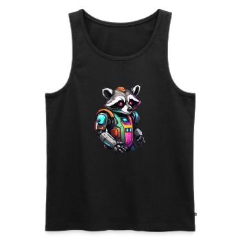 Robot Animal / AI / Mechanized Animals / Comic - Men's Premium Organic Tank Top - black - Front - AI Model Male 178 light (178cm)