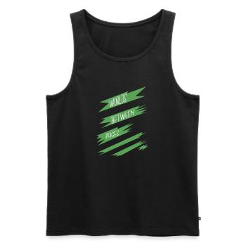 gift idea funny contemporary literature joke - Men's Premium Organic Tank Top - black - Front - Michal (187cm)