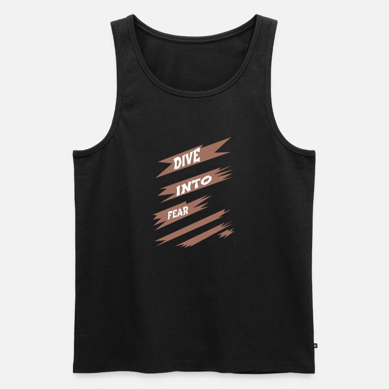 fun inner courage courage mindset - Männer Premium Bio Tank Top - Schwarz