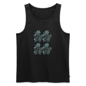 trockenblumen 4fach - Männer Premium Bio Tank Top - Schwarz - Vorne - Michal (187cm)