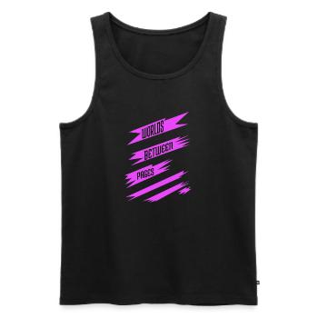 Bday Fun Amateurs de livres drôles Dictons drôles - Débardeur bio Premium Homme - noir - Devant - AI Model Male 178 light (178cm)