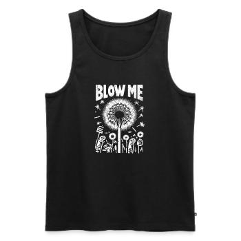 Pissenlit - Cadeau amusant pour les amoureux de la nature - Débardeur bio Premium Homme - noir - Devant - Michal (187cm)