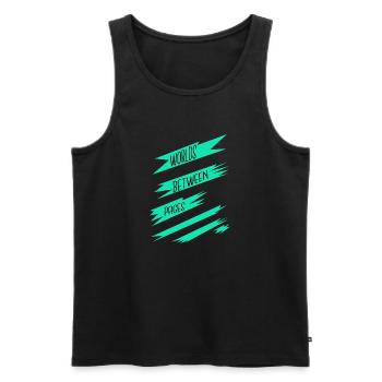 mental getaway bday escaping routine avid readers - Men's Premium Organic Tank Top - black - Front - Michal (187cm)
