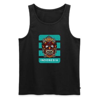 Barong Mythischer Löwe Bali Indonesien Reise - Männer Premium Bio Tank Top - Schwarz - Vorne - Michal (187cm)