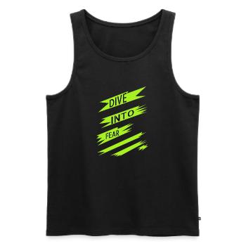 fun embracing courage courage and strength awesome - Men's Premium Organic Tank Top - black - Front - AI Model Male 178 light (178cm)