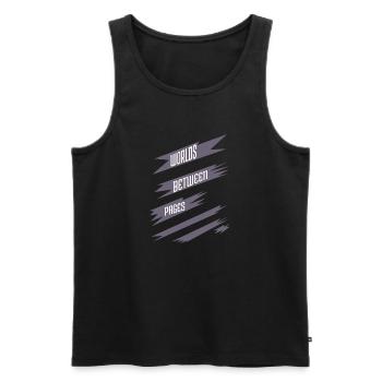 present book reviews mental getaway - Männer Premium Bio Tank Top - Schwarz - Vorne - Michal (187cm)