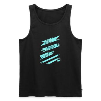 Reading Lists Jokes Literary Community - Men's Premium Organic Tank Top - black - Front - AI Model Male 178 light (178cm)