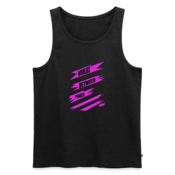 literary community present idea geek reading lists - Männer Premium Bio Tank Top - Schwarz - Vorne - Michal (187cm)