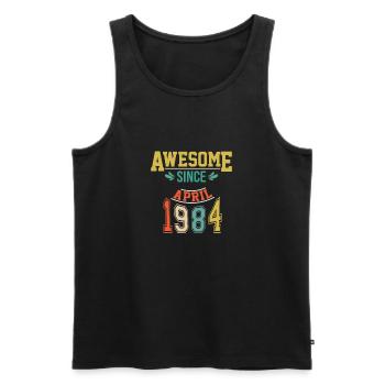 April 1984 Birthday April 1984 Gift 1984 - Men's Premium Organic Tank Top - black - Front - Michal (187cm)