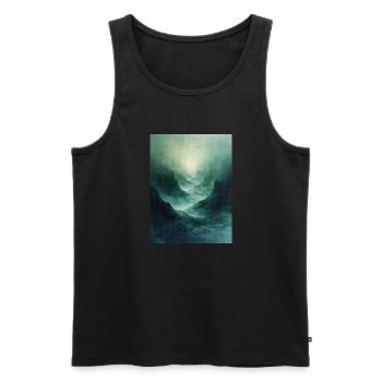 Poster Geo Nature Paint 17 - Männer Premium Bio Tank Top - Schwarz - Vorne - Michal (187cm)