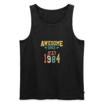 May 1984 Birthday May 1984 Gift 1984 - Men's Premium Organic Tank Top - black - Front - Michal (187cm)